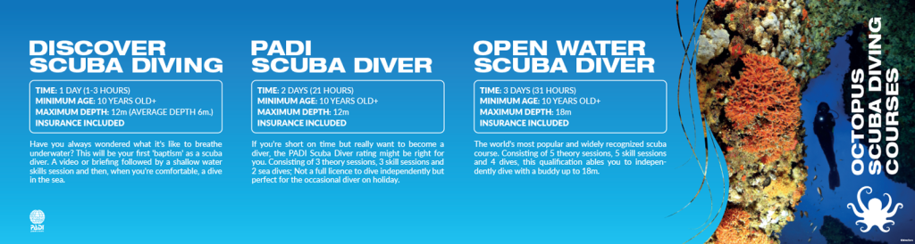 Scuba diving course design by 50bar scuba design