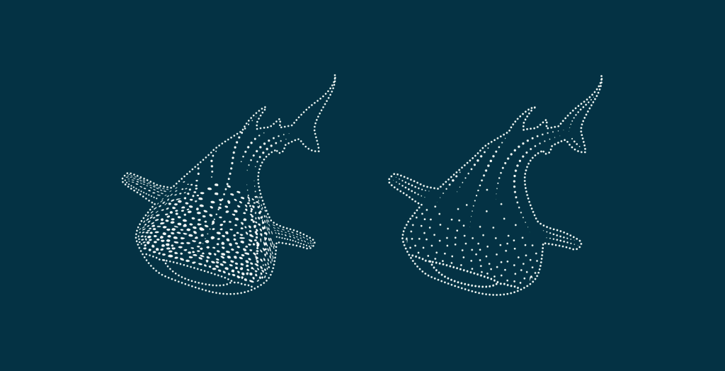 whale shark illustration diving t-shirt design by 50bar scuba design