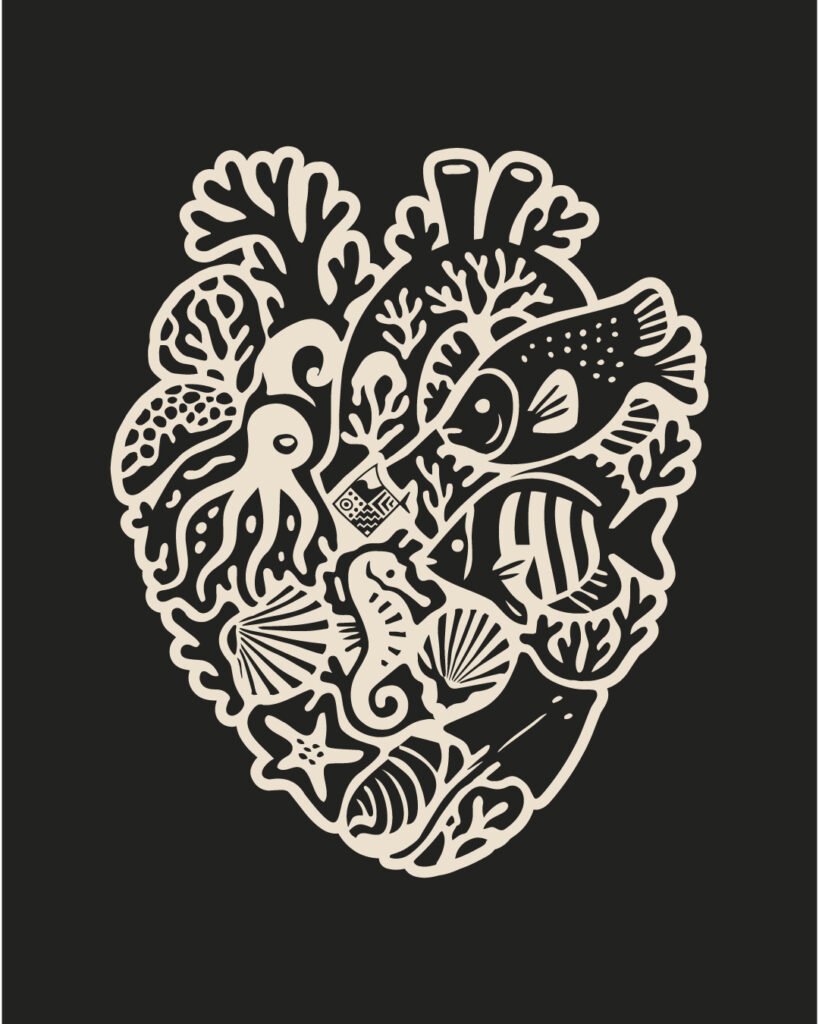 Illustration of a diver's heart
